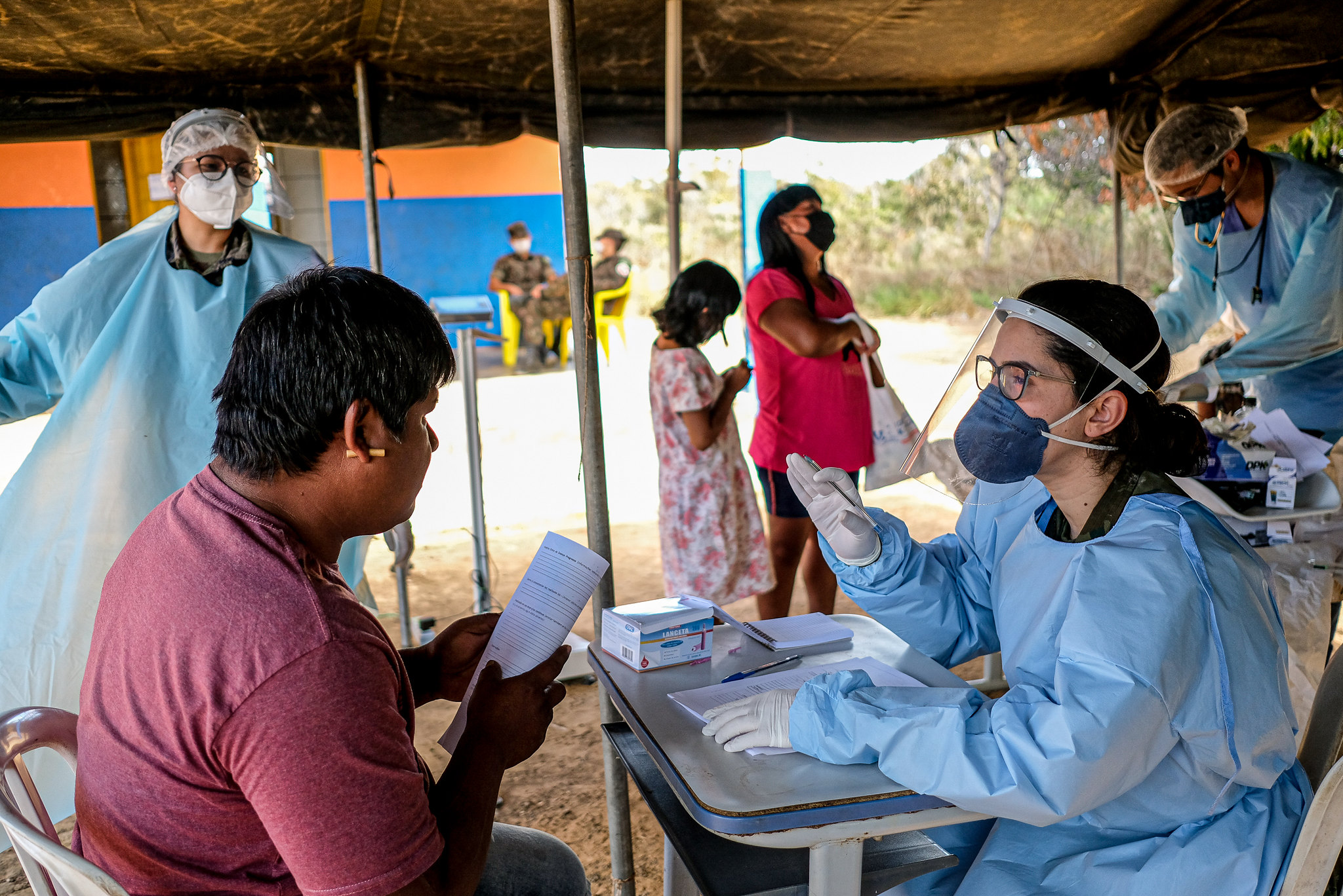 Opération Xavante - Le gouvernement de MT et le gouvernement fédéral agissent dans les villages autochtones dans la lutte contre Covid-19 (Photo: Mayke Toscano / Secom-MT via des photos publiques le 29/07/2020)