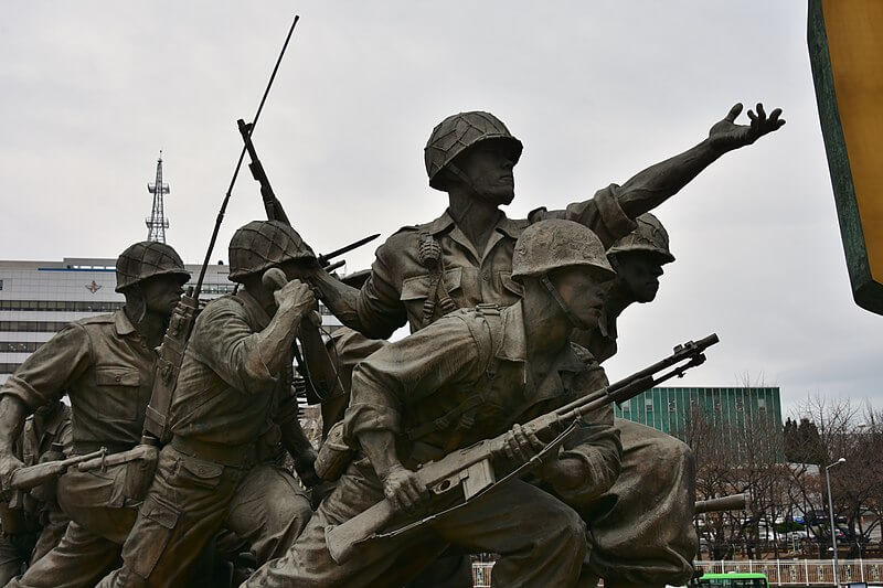 Monument à la mémoire des soldats de la guerre de Corée à Séoul.