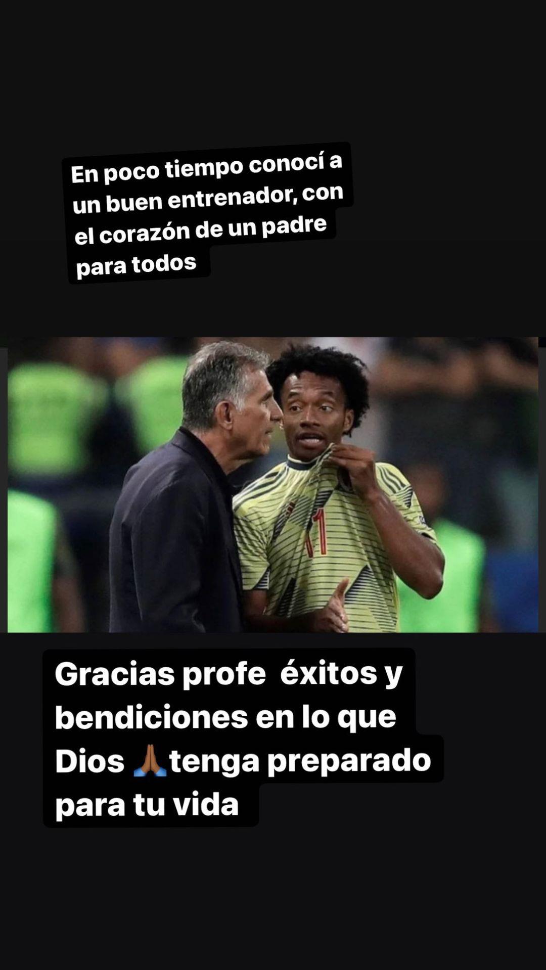 Photo: Réseaux de presse Instagram Juan Cuadrado.