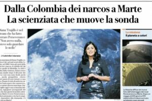 indignation face au titre de La Repubblica sur Caleña à la NASA