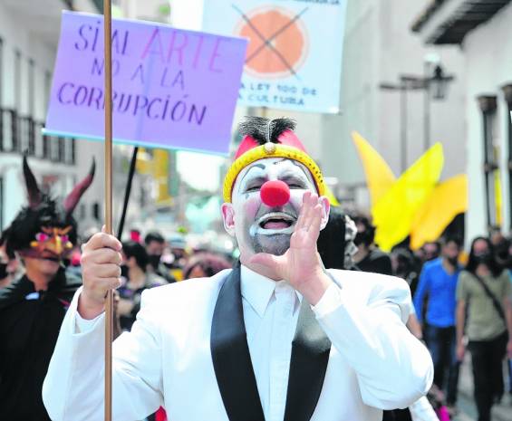 Protestation des artistes de Cali