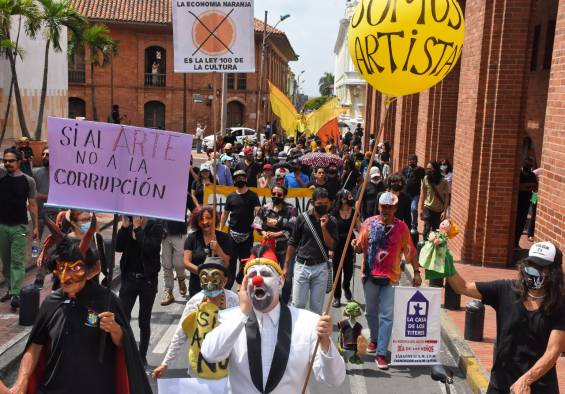 Protestation des artistes de Cali