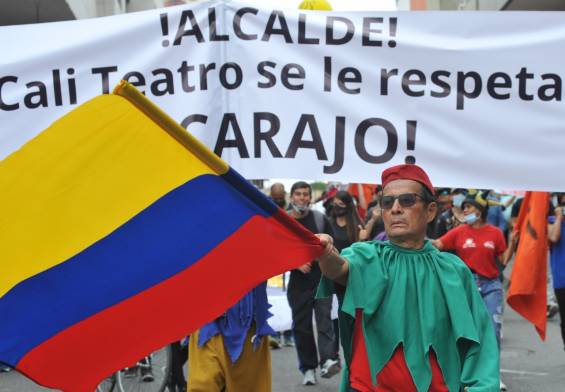 Protestation des artistes de Cali