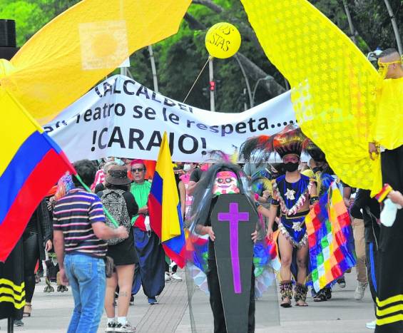 Protestation des artistes de Cali