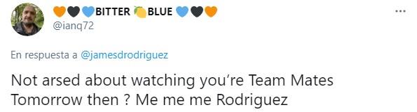 Photo: Twitter Réseaux de presse James Rodríguez.