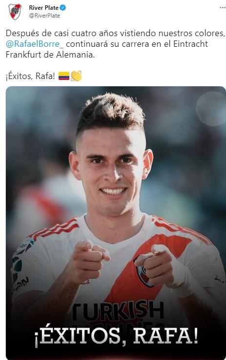 Photo : Twitter Presse les réseaux River Plate.