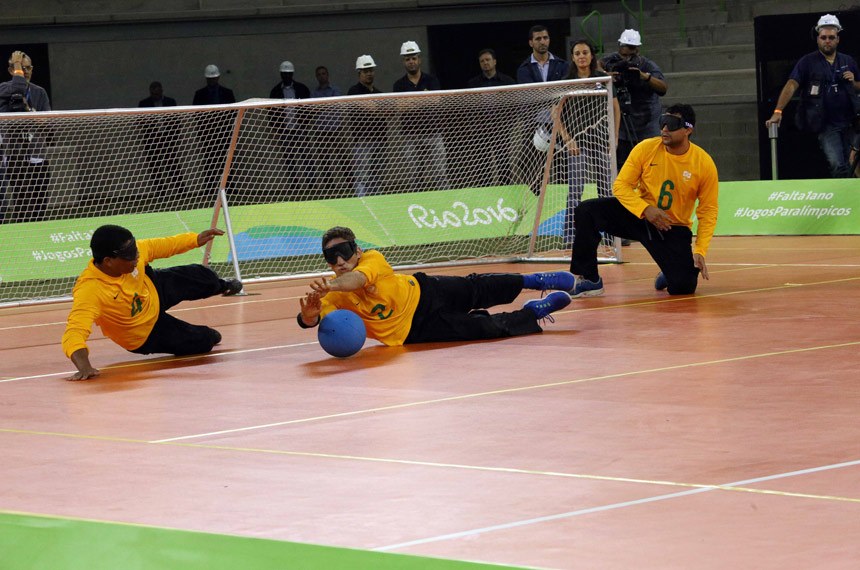 Équipe brésilienne de goallball.  Jeux paralympiques.  Jeux paralympiques.
