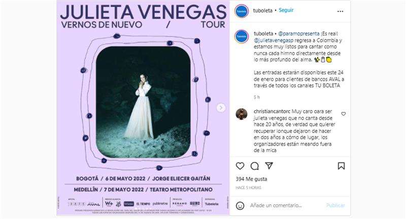 Capture d'écran.  Photo : Instagram
