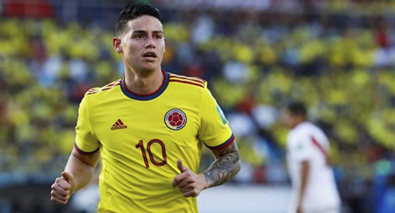 James Rodríguez milieu de terrain de l'équipe nationale colombienne.  Photo: EFE