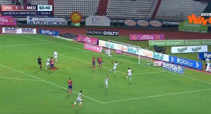 Une fois que Caldas prolonge le résultat aux mains de Mender García.  Photo: Twitter Win Sports