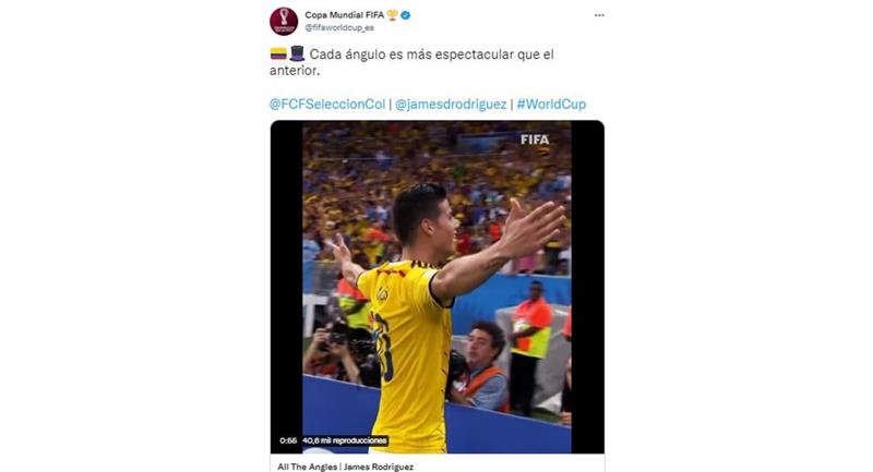 James a marqué le plus beau but de la Coupe du monde 2014. Photo : Twitter FIFA World Cup