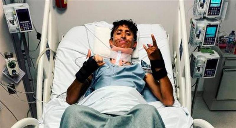 Egan Bernal à l'hôpital.  Photo: Instagram EganBernal