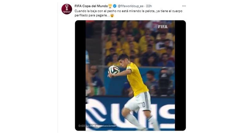 La FIFA a relancé le but malgré le mauvais moment de l'équipe nationale colombienne.  Photo : Twitter Coupe du monde de football