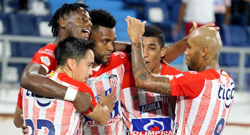 Miguel Ángel Borja et compagnie pour le Junior de Barranquilla.  Photo: Dimayor
