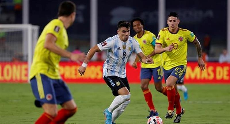 L'équipe nationale de Colombie est tombée face à l'Argentine pour les éliminatoires.  Photo: EFE