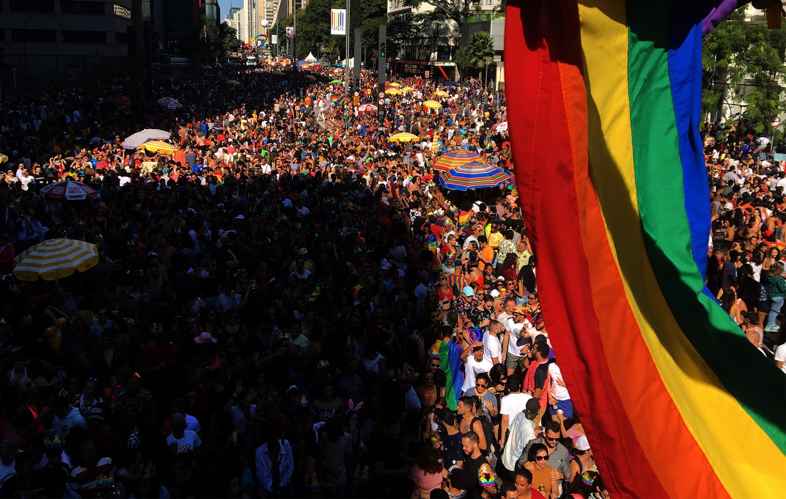 Source : São Paulo 23/06/2019 – 23e défilé LGBT sur l'Avenida Paulista à São Paulo.  Photo Paulo Pinto/Photos publiques