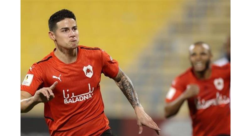 Le Colombien subirait un coup dur lors du match contre Al Wakrah pour la Coupe Emir.  Photo: InstagramJames Rodriguez