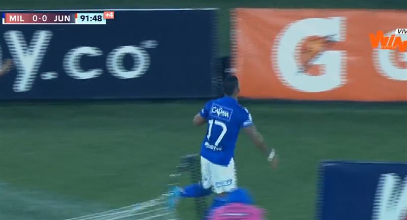 Millonarios a marqué le seul but de la soirée contre Junior de Barranquilla.  Photo: Twitter Win Sports