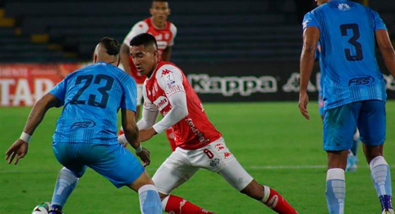 Le 'Cardenal' a remporté la victoire grâce à un but contre son camp.  Photo: Twitter Indépendant Santa Fe