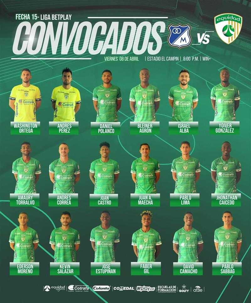 L'équité convoquée contre les millionnaires.  Photo : Twitter @Equidadfutbol