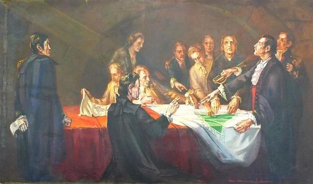 Bandeira da Inconfidência - 1789 : Les Inconfidentes.  Carlos Oswald, 1939. Image : Wikimedia Commons