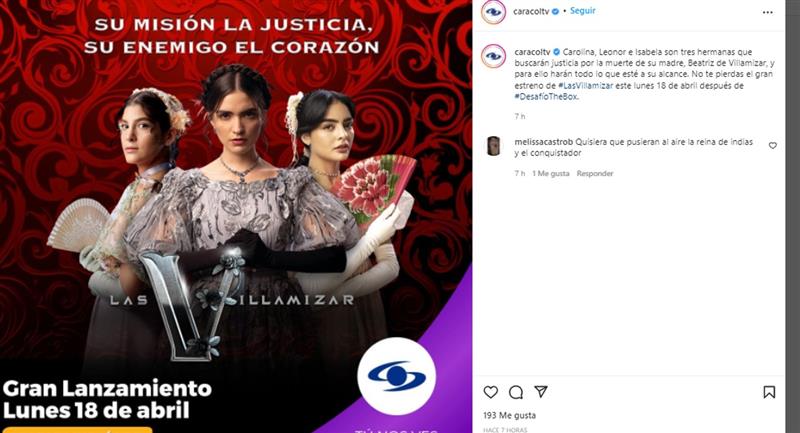Capture d'écran.  Photo : Instagram @Caracoltv