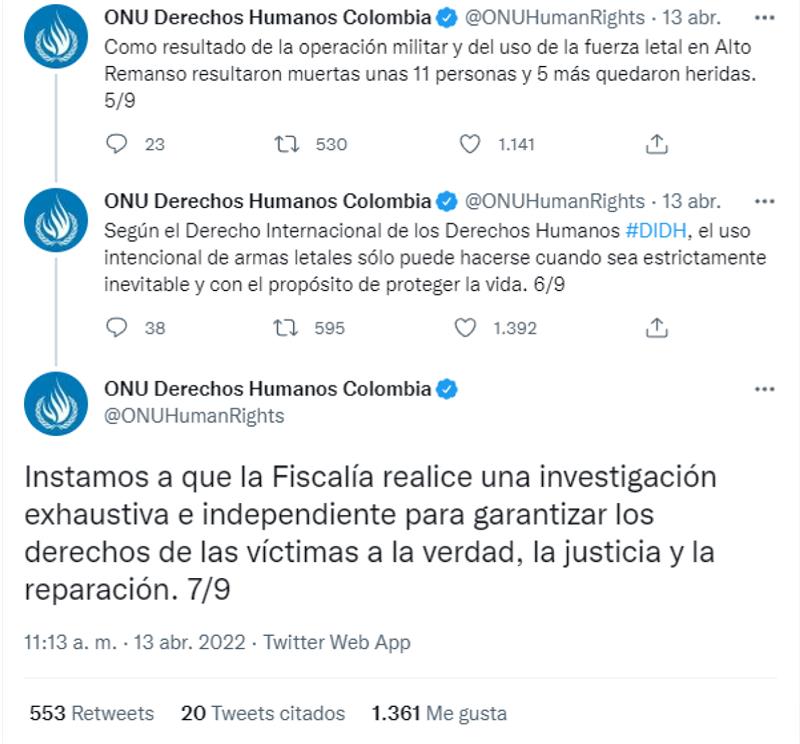 Photo : Twitter @UNHumanRights