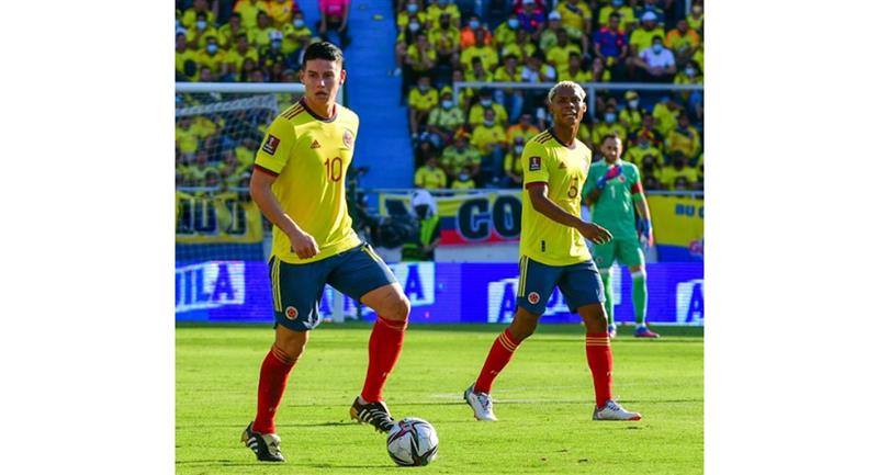 James Rodríguez lors du tour de qualification avec l'équipe nationale colombienne en direction de Qatar 2022. Photo : Instagram James Rodríguez