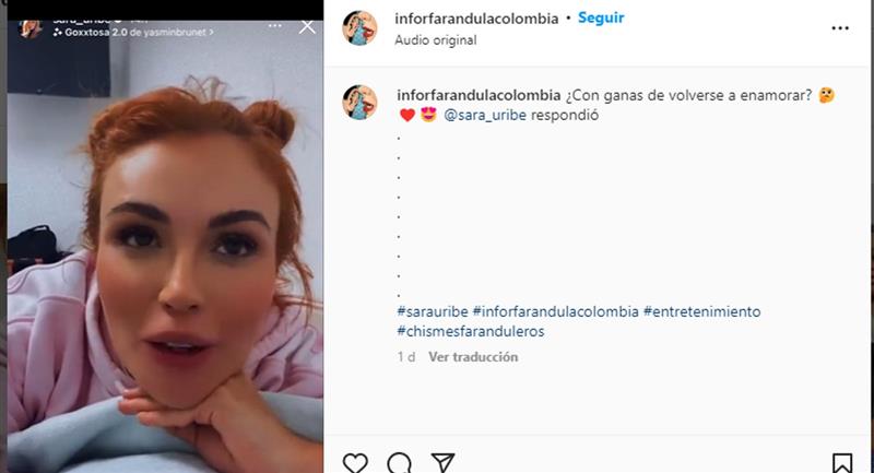 Sara Uribe raconte pourquoi elle est toujours célibataire.  Photo : Instagram @sara_uribe
