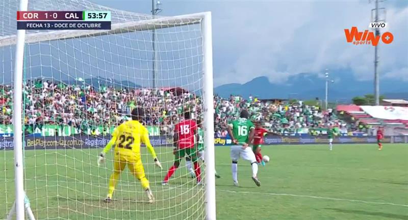 Cortuluá a marqué deux buts contre Cali lors de la 13e date du football colombien.  Photo: Twitter Win Sports