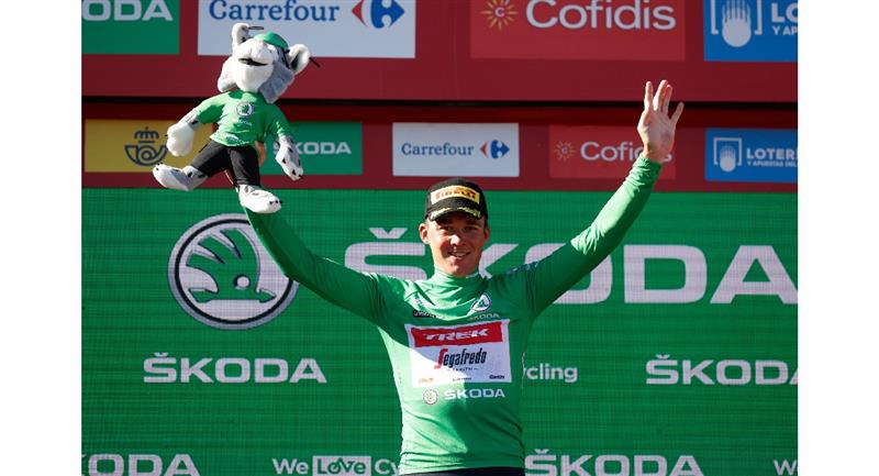 Mads Pedersen a remporté l'étape 19. Photo : EFE Javier Lizón