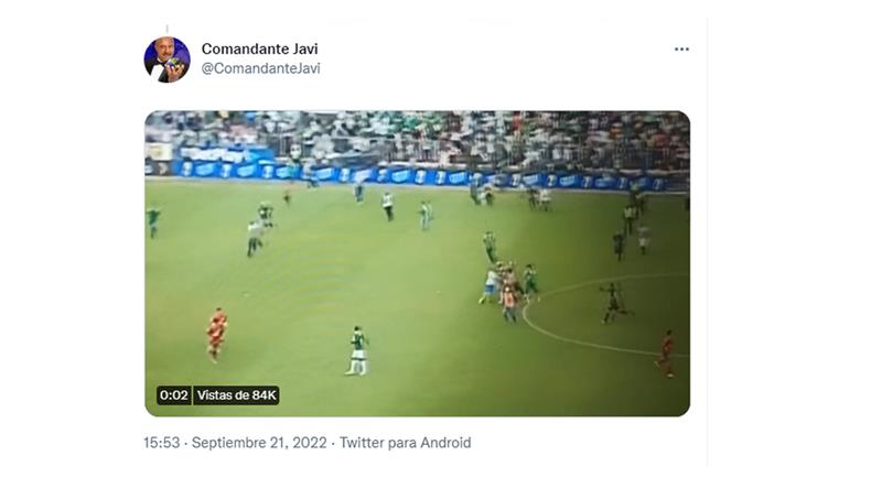 Les fans ont attaqué plusieurs joueurs du Deportivo Cali.  Photo : Twitter @CommandanteJavi