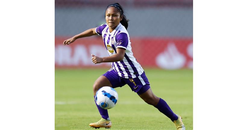 Gianella Romero pour la peinture inca.  Photo: Instagram Alianza Lima féminin