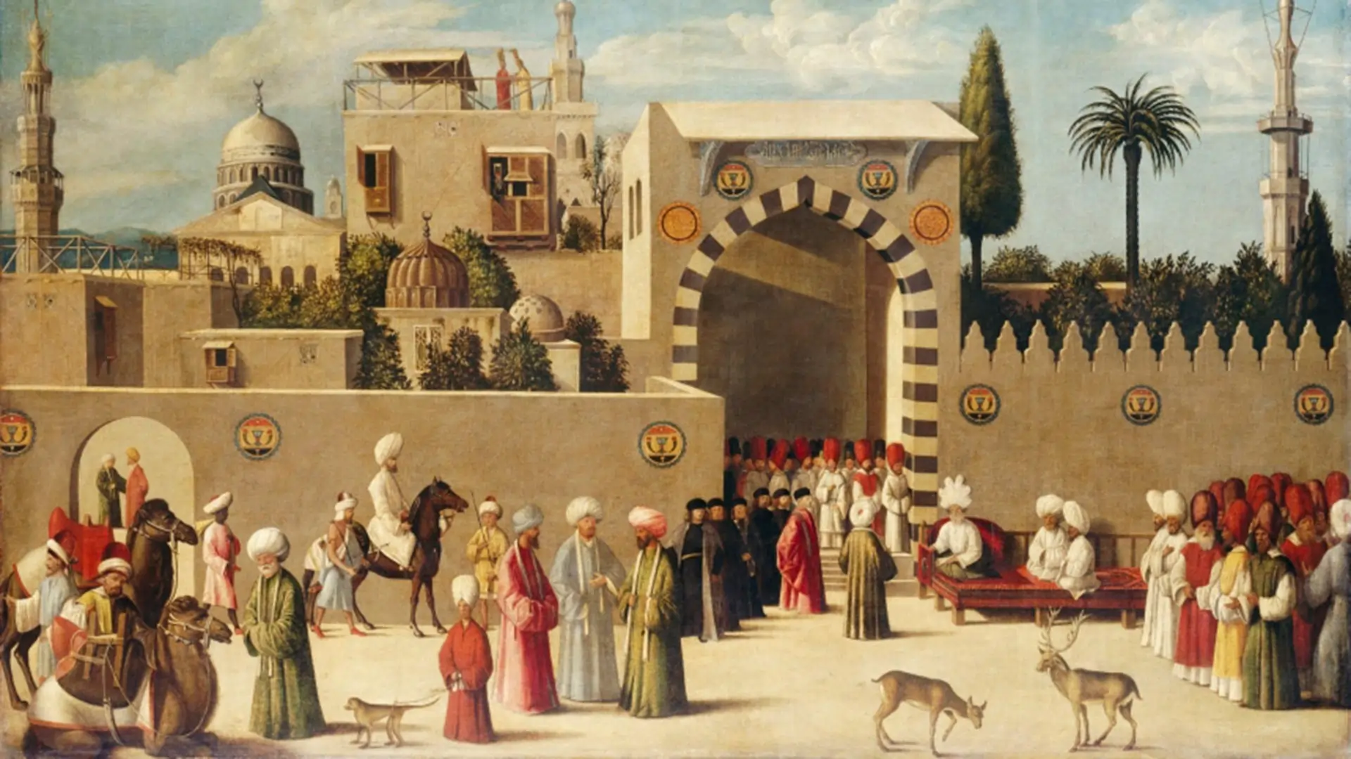Peinture artistique : La réception de l'ambassadeur de Damas.