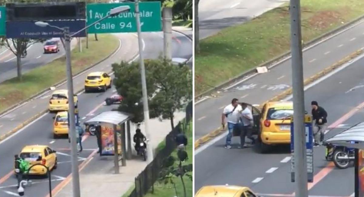 Lors de plusieurs vols à Bogotá, des criminels parviennent à voler un taxi pour s'échapper