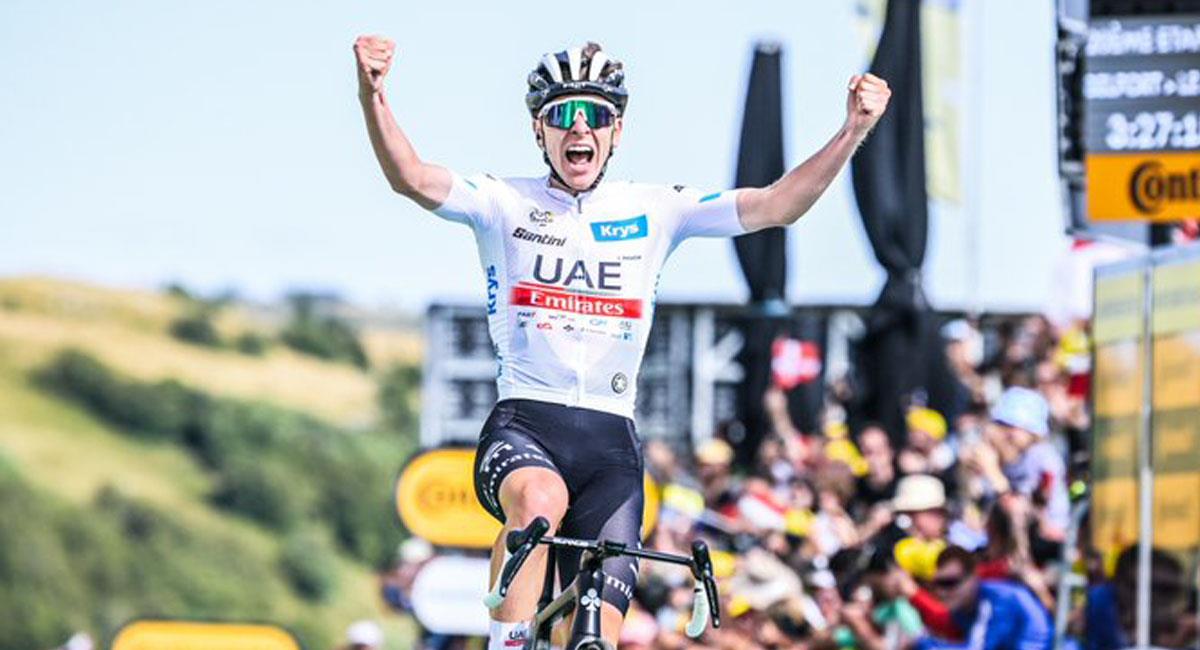 Tadej Pogacar s'est imposé dans l'avant-dernière étape du Tour de France face à Jonas Vingaard