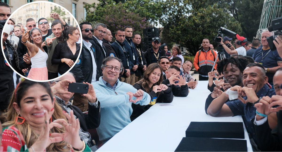 Gustavo Petro a organisé un dîner avec d'anciens habitants de la rue aux portes de la maison de Nariño