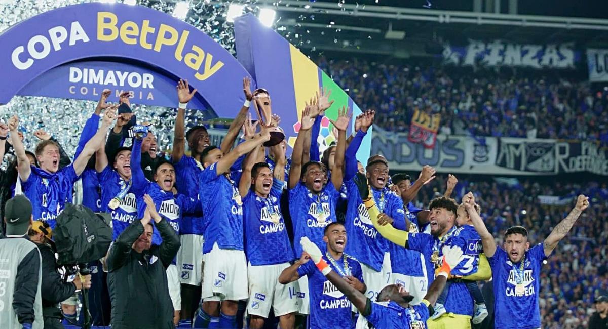 Millonarios obtuvo la Copa BetPlay en 2022. Foto: Facebook Millonarios