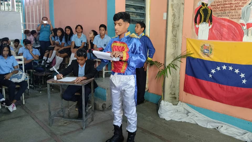 Les étudiants de Cojedeños ont commémoré les 200 ans de la Lettre de Pativilca