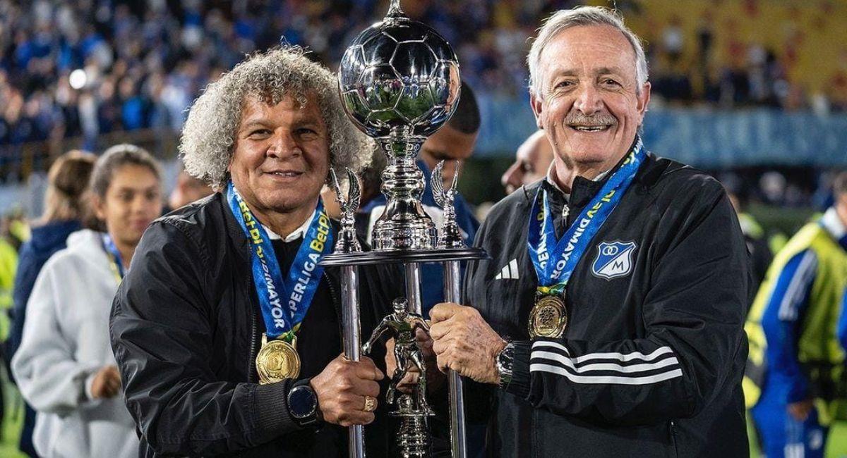 Alberto Gamero, titulo Superliga. Foto: Instagram Millonarios FC