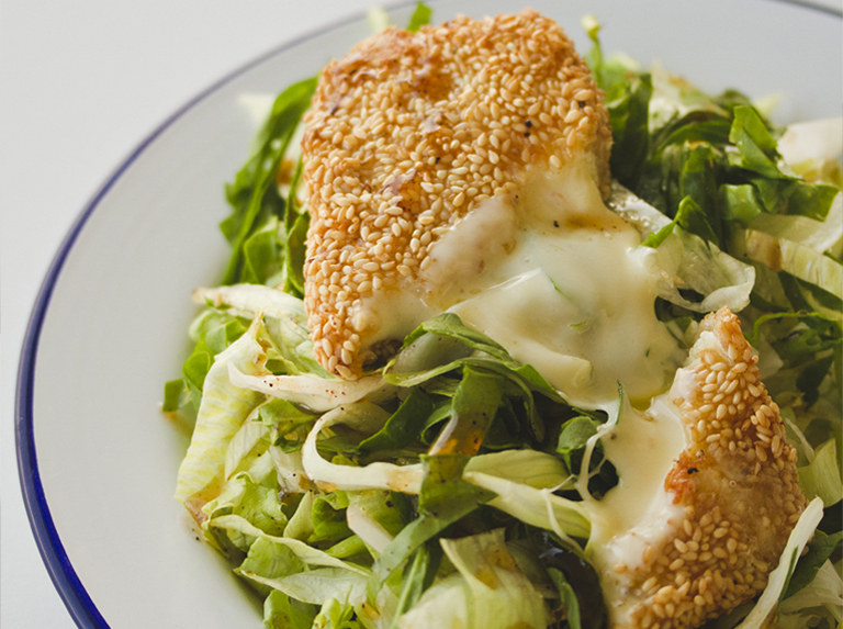 Salade de laitue au fromage tentation
