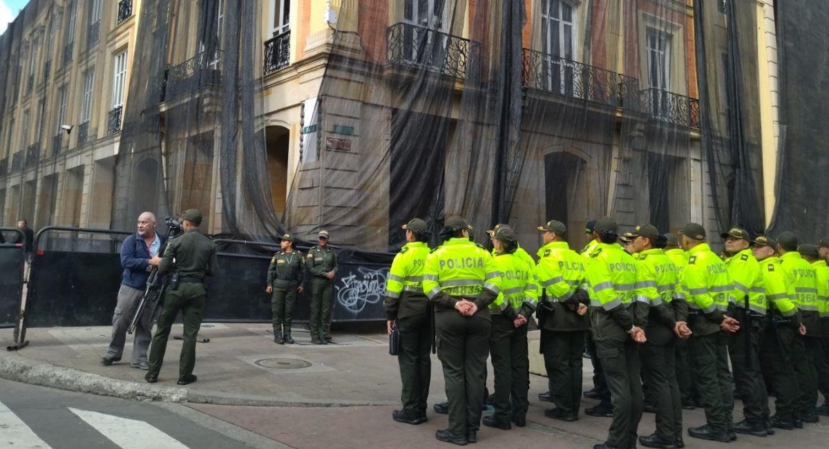Cercan el Palacio de Justicia por jornada de elección de la nueva fiscal. Foto: Twitter