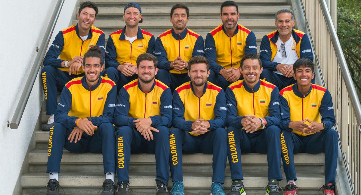 Colombia enfrentó a Luxemburgo por la Copa Davis. Foto: Twitter @fedecoltenis