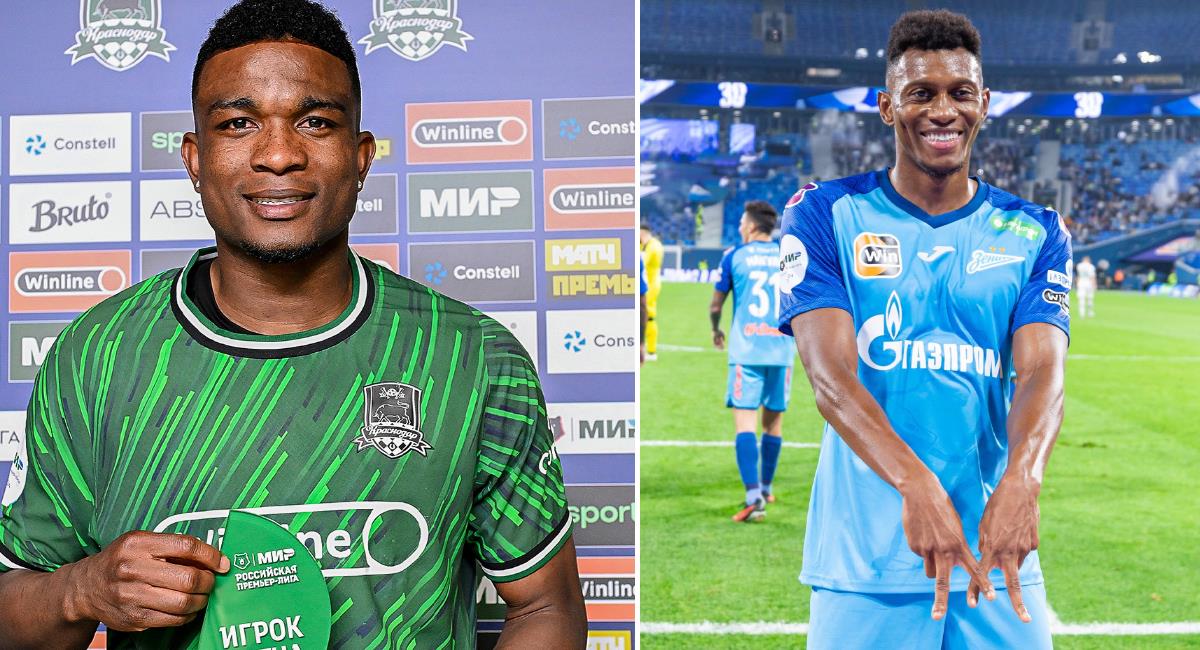 Mateo Casierra y John Córdoba son destacados jugadores de Rusia. Foto: Facebook Zenit/Krasnodar