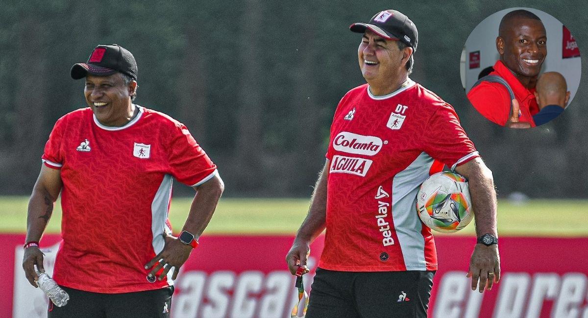 La emotiva celebración de Jorge Da Silva. Foto: Twitter @AmericadeCali / @AmericadeCali