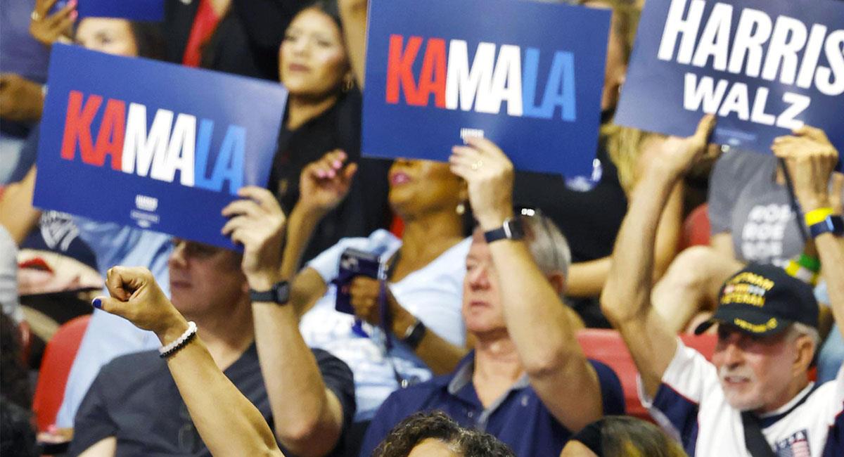 Los demócratas demostrarán su apoyo a Kamala Harris en la convención de Chicago. Foto: EFE