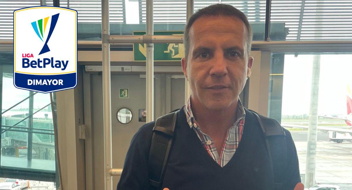 Cristóbal Soria demostró su amor por un equipo del fútbol colombiano. Foto: Twitter @cristobalsoria / @LigaBetPlayD