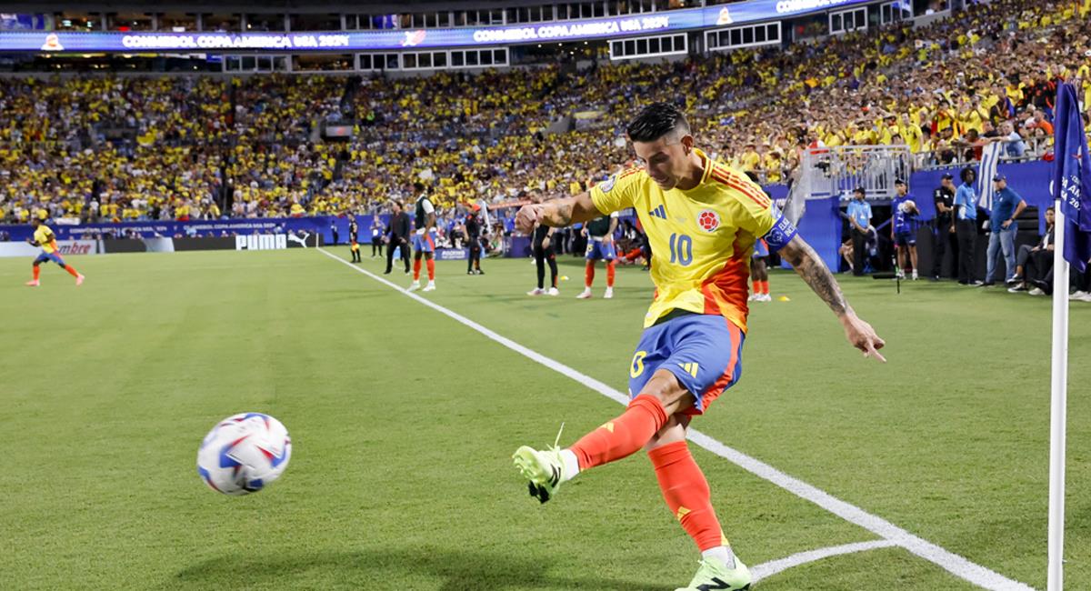 James Rodríguez catalogado como el mejor jugador de la pasada Copa América 2024. Foto: EFE