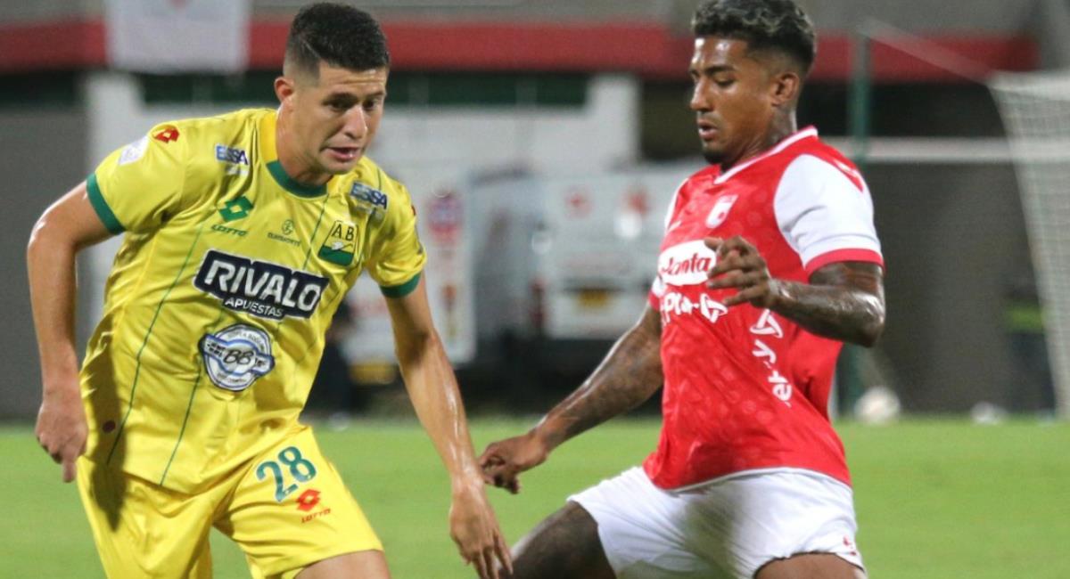 Bucaramanga eliminó a Santa Fe, en 3ª ronda de Copa BetPlay. Foto: Twitter @Dimayor