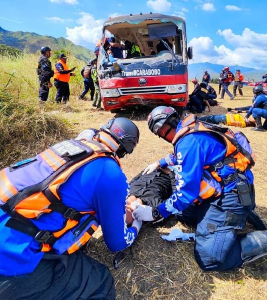 Ils réalisent une simulation d'accident de la route à Valence